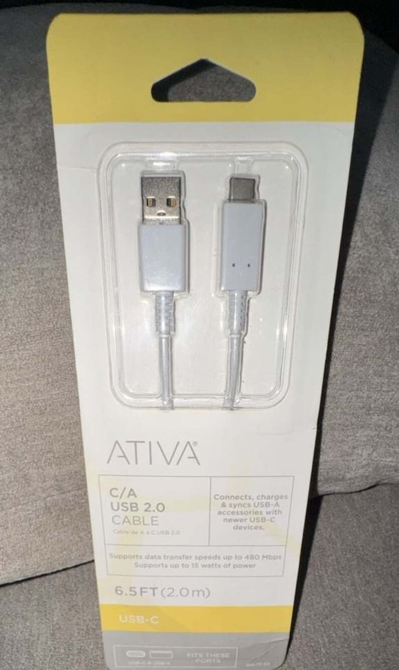 Ativa 6.5ft USB-A to USB-C 2.0 Charging and Data Cable